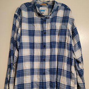 Men's Columbia Long Sleeve Button Down Shirt, XXL